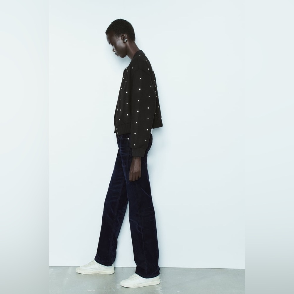 Zara Rhinestone Bomber - Picture 5 of 10